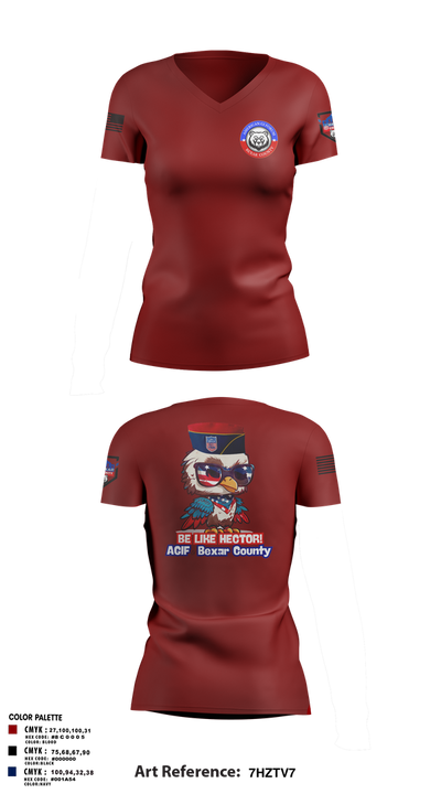 Agif 18486866 Women's Short Sleeve V-neck Shirt - 1