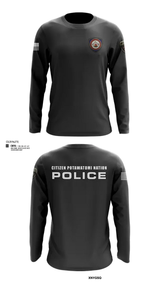Long Sleeve Performance Shirt, Citizen Pottawatomie nation Police Department, Police, Teamtime, Team time, sublimation, custom sports apparel, team uniforms, spirit wear, spiritwear, sports uniforms, custom shirts, team store, custom team store, fundraiser sports, apparel fundraiser
