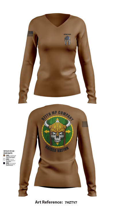 Spartans 78365959 Women's Long Sleeve V-neck Shirt - 101