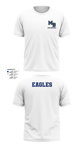 Short Sleeve Performance Shirt, MB EAGLES Women's Basketball, Women's Basketball, Teamtime, Team time, sublimation, custom sports apparel, team uniforms, spirit wear, spiritwear, sports uniforms, custom shirts, team store, custom team store, fundraiser sports, apparel fundraiser