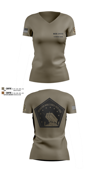 Womens Short Sleeve Vneck Shirt, 1/204th ADA, , Teamtime, Team time, sublimation, custom sports apparel, team uniforms, spirit wear, spiritwear, sports uniforms, custom shirts, team store, custom team store, fundraiser sports, apparel fundraiser