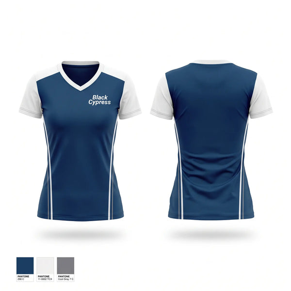 Womens Short Sleeve Vneck Shirt, Black Cypress, Police, Teamtime, Team time, sublimation, custom sports apparel, team uniforms, spirit wear, spiritwear, sports uniforms, custom shirts, team store, custom team store, fundraiser sports, apparel fundraiser