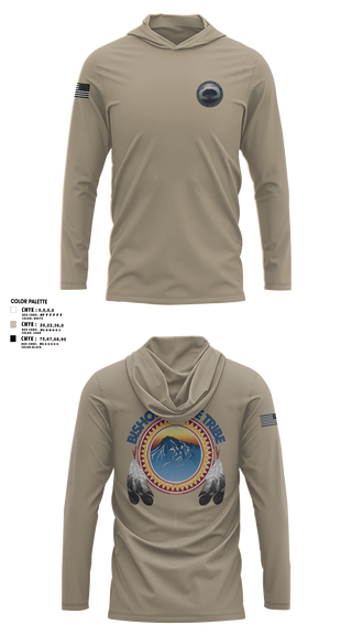 Long Sleeve Performance Shirt with hood, Bishop Paiute EMO/ Hazardous Fiels Reduction, Fire Department, Teamtime, Team time, sublimation, custom sports apparel, team uniforms, spirit wear, spiritwear, sports uniforms, custom shirts, team store, custom team store, fundraiser sports, apparel fundraiser