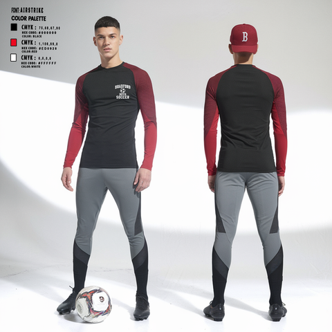 Long Sleeve Performance Shirt, Bradford Boys Soccer, Men's Soccer, Teamtime, Team time, sublimation, custom sports apparel, team uniforms, spirit wear, spiritwear, sports uniforms, custom shirts, team store, custom team store, fundraiser sports, apparel fundraiser