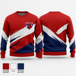 Crew Neck Sweatshirt, Touchet Redhawks Basketball, Men's Basketball, Teamtime, Team time, sublimation, custom sports apparel, team uniforms, spirit wear, spiritwear, sports uniforms, custom shirts, team store, custom team store, fundraiser sports, apparel fundraiser