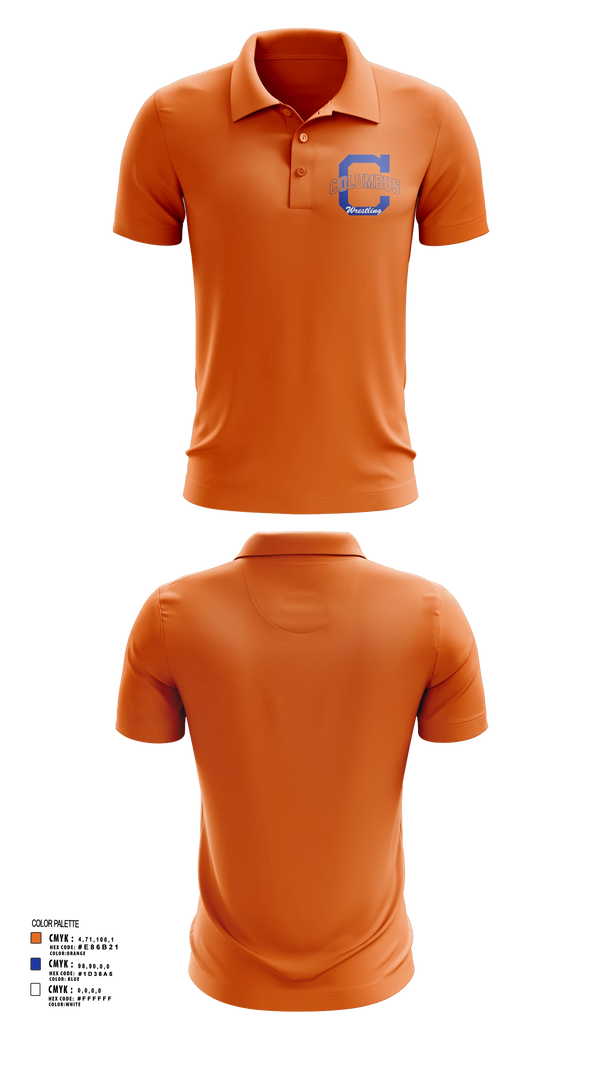 Short Sleeve Performance Polo, Columbus High School Wrestling, Wrestling, Teamtime, Team time, sublimation, custom sports apparel, team uniforms, spirit wear, spiritwear, sports uniforms, custom shirts, team store, custom team store, fundraiser sports, apparel fundraiser
