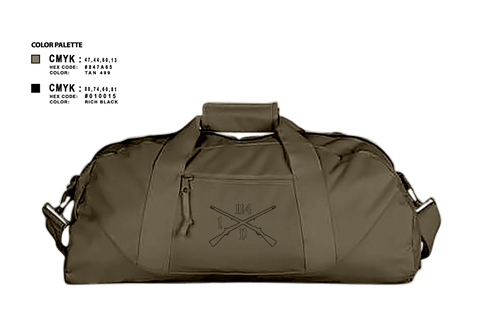 Duffle Bag, Delta company 114, Army, Teamtime, Team time, sublimation, custom sports apparel, team uniforms, spirit wear, spiritwear, sports uniforms, custom shirts, team store, custom team store, fundraiser sports, apparel fundraiser