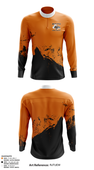 Quarter Zip Jacket, Weatherly Wreckers Cross Country, Cross Country, Teamtime, Team time, sublimation, custom sports apparel, team uniforms, spirit wear, spiritwear, sports uniforms, custom shirts, team store, custom team store, fundraiser sports, apparel fundraiser