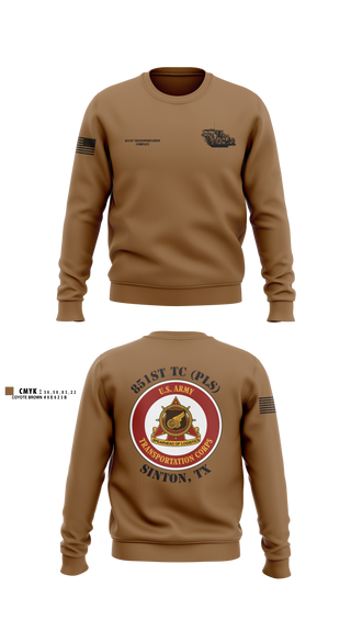 Crew Neck Sweatshirt, 851st Transportation Company, Army, Teamtime, Team time, sublimation, custom sports apparel, team uniforms, spirit wear, spiritwear, sports uniforms, custom shirts, team store, custom team store, fundraiser sports, apparel fundraiser