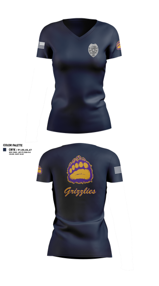 Womens Short Sleeve Vneck Shirt, Fowler Police Department, Police, Teamtime, Team time, sublimation, custom sports apparel, team uniforms, spirit wear, spiritwear, sports uniforms, custom shirts, team store, custom team store, fundraiser sports, apparel fundraiser