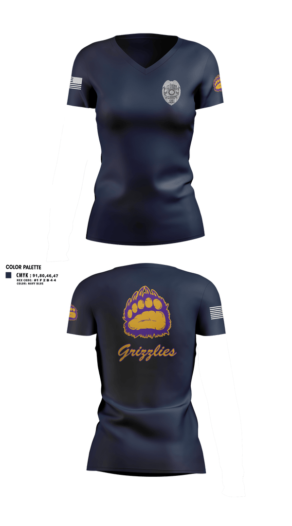 Womens Short Sleeve Vneck Shirt, Fowler Police Department, Police, Teamtime, Team time, sublimation, custom sports apparel, team uniforms, spirit wear, spiritwear, sports uniforms, custom shirts, team store, custom team store, fundraiser sports, apparel fundraiser