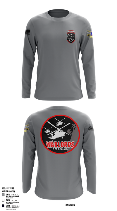 2-10 AHB Knighthawks 14380811 Long Sleeve Performance Shirt 17