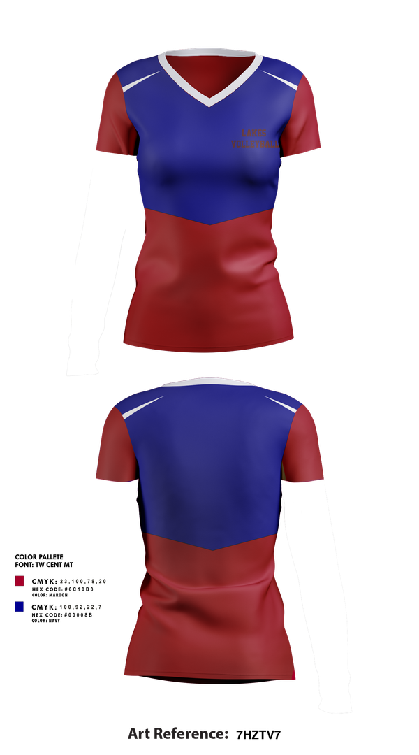 Womens Short Sleeve Vneck Shirt, Lakes Volleyball, Women's Volleyball, Teamtime, Team time, sublimation, custom sports apparel, team uniforms, spirit wear, spiritwear, sports uniforms, custom shirts, team store, custom team store, fundraiser sports, apparel fundraiser