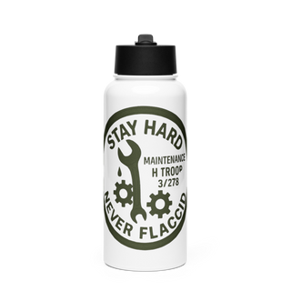 H Troop 3/278 ACR 93577618 Stainless Steel Water Bottle with a Straw Lid