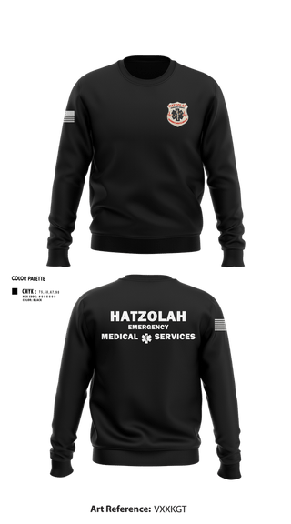 Crew Neck Sweatshirt, HATZOLAH EMS, EMS/EMT, Teamtime, Team time, sublimation, custom sports apparel, team uniforms, spirit wear, spiritwear, sports uniforms, custom shirts, team store, custom team store, fundraiser sports, apparel fundraiser