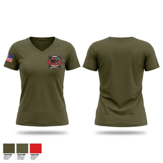 Womens Short Sleeve Vneck Shirt, Crawford CO District #2 Arma FD, Fire Department, Teamtime, Team time, sublimation, custom sports apparel, team uniforms, spirit wear, spiritwear, sports uniforms, custom shirts, team store, custom team store, fundraiser sports, apparel fundraiser