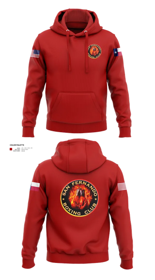 Hoodie, San Fernando Boxing Club, Spirit Store, Teamtime, Team time, sublimation, custom sports apparel, team uniforms, spirit wear, spiritwear, sports uniforms, custom shirts, team store, custom team store, fundraiser sports, apparel fundraiser