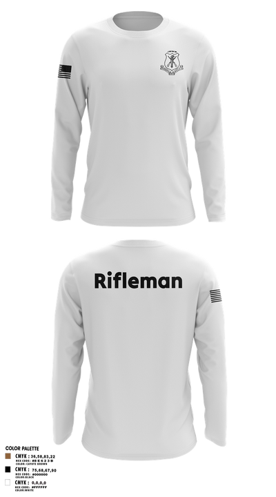 Pershing Rifles 79066987 Long Sleeve Performance Shirt 2