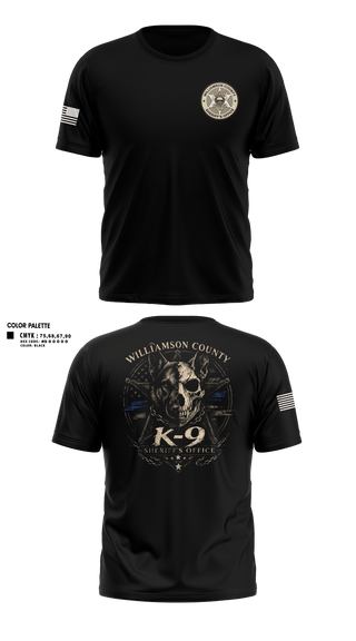 Short Sleeve Performance Shirt, Williamson County K-9 Unit, Police, Teamtime, Team time, sublimation, custom sports apparel, team uniforms, spirit wear, spiritwear, sports uniforms, custom shirts, team store, custom team store, fundraiser sports, apparel fundraiser