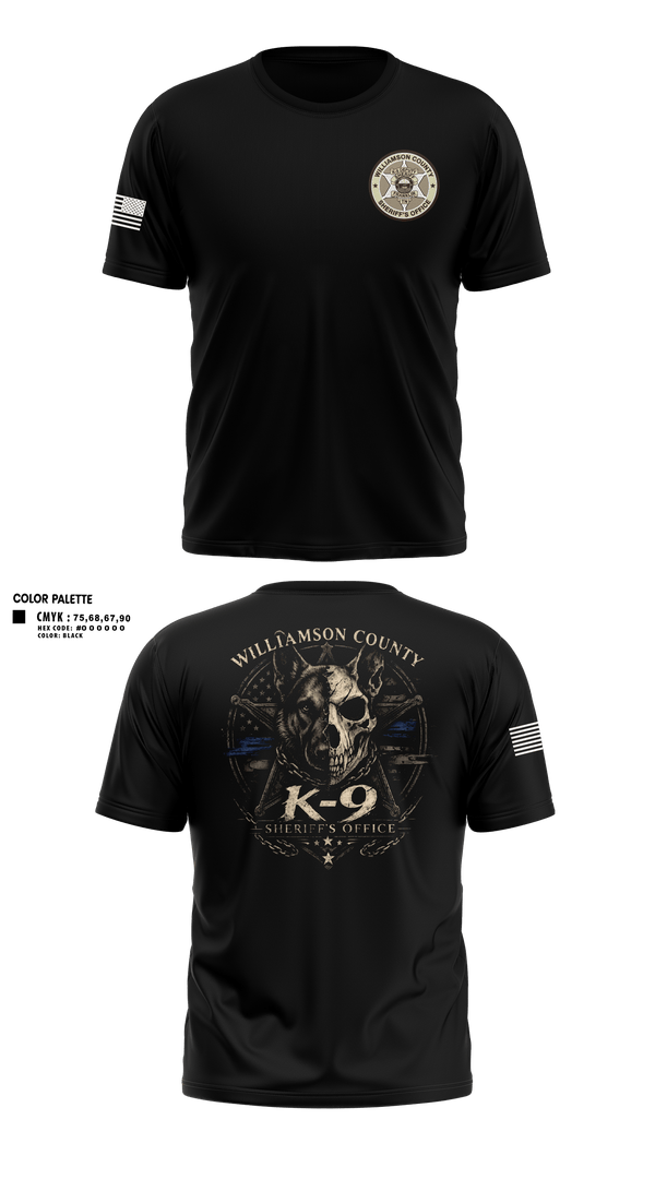 Short Sleeve Performance Shirt, Williamson County K-9 Unit, Police, Teamtime, Team time, sublimation, custom sports apparel, team uniforms, spirit wear, spiritwear, sports uniforms, custom shirts, team store, custom team store, fundraiser sports, apparel fundraiser