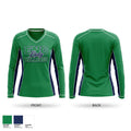ENC Lady Bulldogs Women's Long Sleeve V-neck Shirt - 1