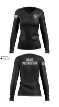 Academy-Basic Unit Women's Long Sleeve V-neck Shirt - 120