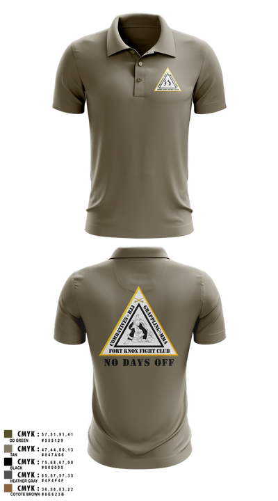 Fort Knox Fight Club Short Sleeve Performance Polo - 1