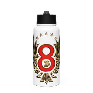 Section 8 9154047 Stainless Steel Water Bottle with a Straw Lid