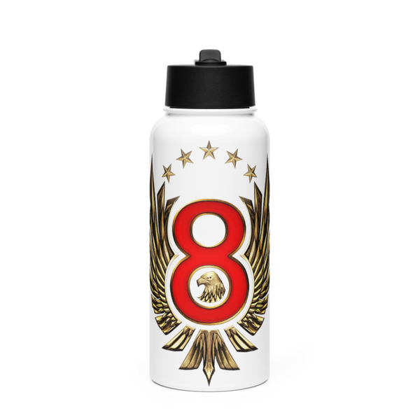 Section 8 9154047 Stainless Steel Water Bottle with a Straw Lid
