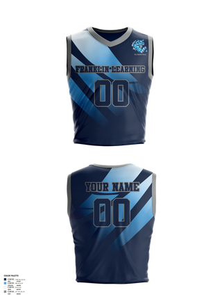 Mens Basketball Jersey, Franklin Learning Center Basketball, Women's Basketball, Teamtime, Team time, sublimation, custom sports apparel, team uniforms, spirit wear, spiritwear, sports uniforms, custom shirts, team store, custom team store, fundraiser sports, apparel fundraiser