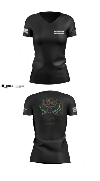Womens Short Sleeve Vneck Shirt, E. Co 1-229 mx, Army, Teamtime, Team time, sublimation, custom sports apparel, team uniforms, spirit wear, spiritwear, sports uniforms, custom shirts, team store, custom team store, fundraiser sports, apparel fundraiser