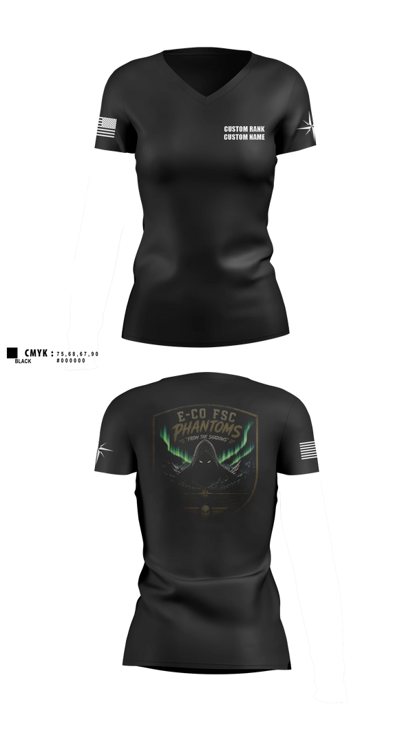 E co 1-229 Women's Short Sleeve V-neck Shirt - 5