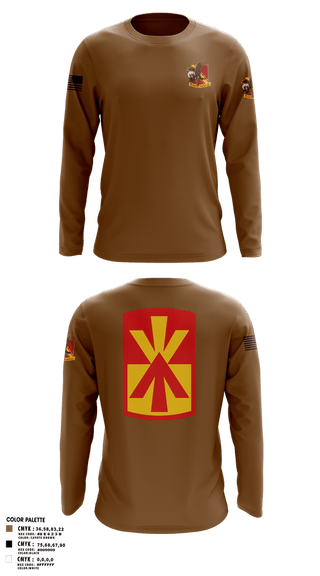 Long Sleeve Performance Shirt, Alpha Battery 5-52 BN, , Teamtime, Team time, sublimation, custom sports apparel, team uniforms, spirit wear, spiritwear, sports uniforms, custom shirts, team store, custom team store, fundraiser sports, apparel fundraiser