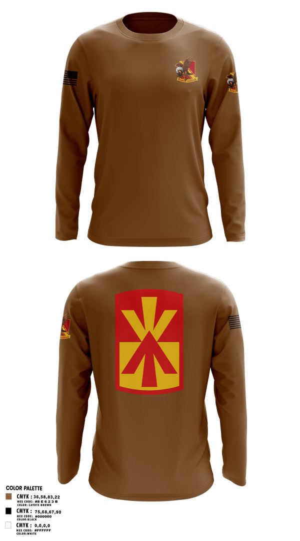 Long Sleeve Performance Shirt, Alpha Battery 5-52 BN, , Teamtime, Team time, sublimation, custom sports apparel, team uniforms, spirit wear, spiritwear, sports uniforms, custom shirts, team store, custom team store, fundraiser sports, apparel fundraiser