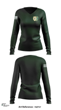 Corrections 37001548 Women's Long Sleeve V-neck Shirt - 102