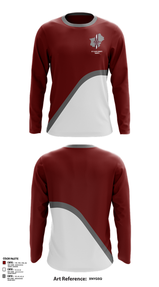Long Sleeve Performance Shirt, St Clair County Saints, , Teamtime, Team time, sublimation, custom sports apparel, team uniforms, spirit wear, spiritwear, sports uniforms, custom shirts, team store, custom team store, fundraiser sports, apparel fundraiser