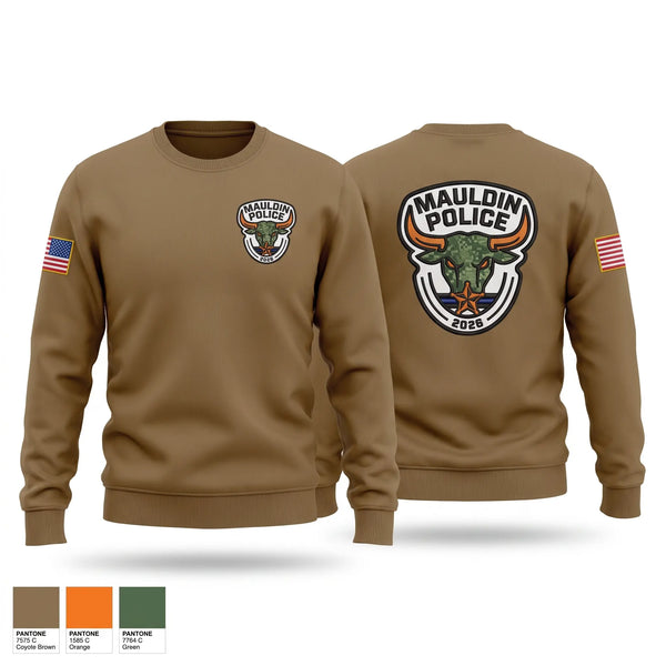 Crew Neck Sweatshirt, Mauldin Police, Police, Teamtime, Team time, sublimation, custom sports apparel, team uniforms, spirit wear, spiritwear, sports uniforms, custom shirts, team store, custom team store, fundraiser sports, apparel fundraiser