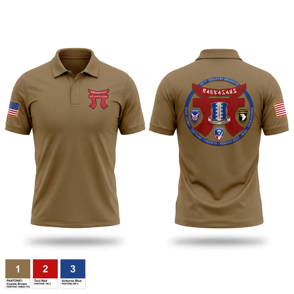 Short Sleeve Performance Polo, Rakkasans, Army, Teamtime, Team time, sublimation, custom sports apparel, team uniforms, spirit wear, spiritwear, sports uniforms, custom shirts, team store, custom team store, fundraiser sports, apparel fundraiser