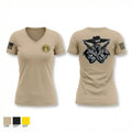 C CO 1-222 AVN REGT 25845315 Women's Short Sleeve V-neck Shirt - 1