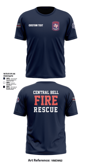 Short Sleeve Performance Shirt, Central Bell County Fire Rescue, Fire Department, Teamtime, Team time, sublimation, custom sports apparel, team uniforms, spirit wear, spiritwear, sports uniforms, custom shirts, team store, custom team store, fundraiser sports, apparel fundraiser