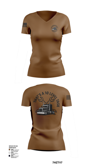 Womens Short Sleeve Vneck Shirt, 1487th Transportation Company, Army, Teamtime, Team time, sublimation, custom sports apparel, team uniforms, spirit wear, spiritwear, sports uniforms, custom shirts, team store, custom team store, fundraiser sports, apparel fundraiser