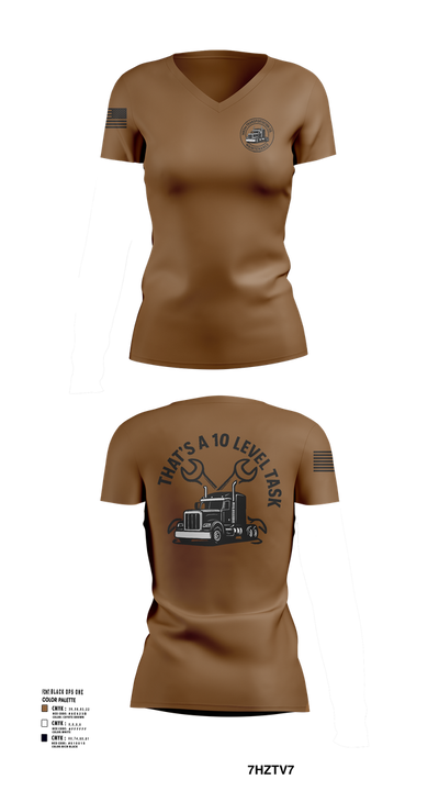 1482nd Transportation Company 43933777 Women's Short Sleeve V-neck Shirt - 102