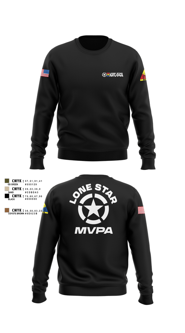 Crew Neck Sweatshirt, Lone Star MVPA, , Teamtime, Team time, sublimation, custom sports apparel, team uniforms, spirit wear, spiritwear, sports uniforms, custom shirts, team store, custom team store, fundraiser sports, apparel fundraiser