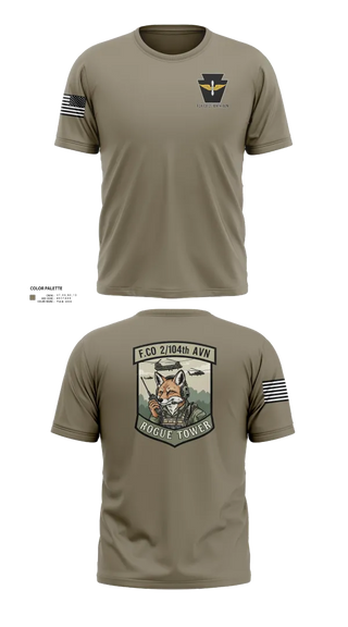 Short Sleeve Performance Shirt, Fox company 2/104th avn, National Guard, Teamtime, Team time, sublimation, custom sports apparel, team uniforms, spirit wear, spiritwear, sports uniforms, custom shirts, team store, custom team store, fundraiser sports, apparel fundraiser