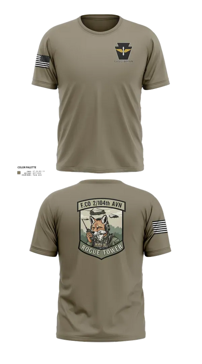 Fox company 2/104th avn 96762502 Short Sleeve Performance Shirt - 22