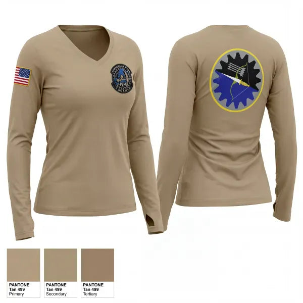 Womens Long Sleeve Vneck Shirt, 1 SOAMXS, Air Force, Teamtime, Team time, sublimation, custom sports apparel, team uniforms, spirit wear, spiritwear, sports uniforms, custom shirts, team store, custom team store, fundraiser sports, apparel fundraiser