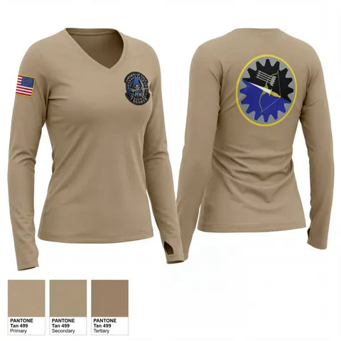 Womens Long Sleeve Vneck Shirt, 1 SOAMXS, Air Force, Teamtime, Team time, sublimation, custom sports apparel, team uniforms, spirit wear, spiritwear, sports uniforms, custom shirts, team store, custom team store, fundraiser sports, apparel fundraiser