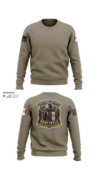 Crew Neck Sweatshirt, 528th MED DET COSC, Army, Teamtime, Team time, sublimation, custom sports apparel, team uniforms, spirit wear, spiritwear, sports uniforms, custom shirts, team store, custom team store, fundraiser sports, apparel fundraiser