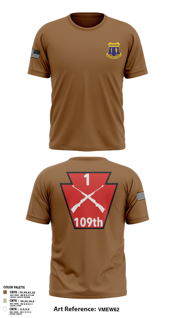 Short Sleeve Performance Shirt, A co 1/109, National Guard, Teamtime, Team time, sublimation, custom sports apparel, team uniforms, spirit wear, spiritwear, sports uniforms, custom shirts, team store, custom team store, fundraiser sports, apparel fundraiser