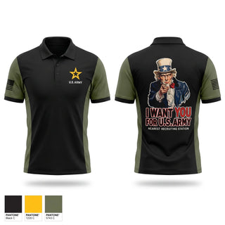 Short Sleeve Performance Polo, Alaska Army Recruiting, Army, Teamtime, Team time, sublimation, custom sports apparel, team uniforms, spirit wear, spiritwear, sports uniforms, custom shirts, team store, custom team store, fundraiser sports, apparel fundraiser